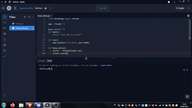 Comment Héberger GRATUITEMENT un Bot DISCORD en PYTHON 24/7 ? смотреть онлайн