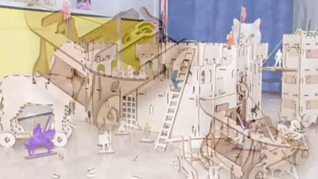 Детский конструктор "Деревянная рыцарская крепость" Заказать по ссылке в описании смотреть онлайн