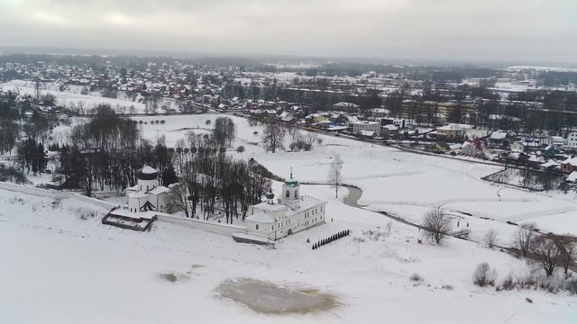 Летаем и смотрим Мирожский мужской монастырь. Monastery Mirozhsky смотреть онлайн