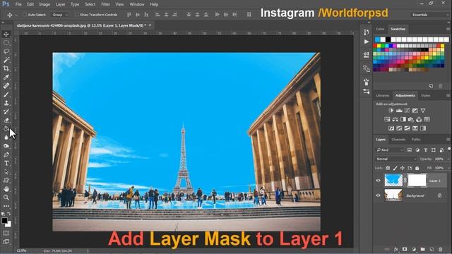 How To REPLACE WHITE SKY With Blue Sky Using Photoshop CC - Photoshop Tutorial смотреть онлайн