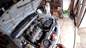 Замена ремня гура и генератора на Nissan Almera