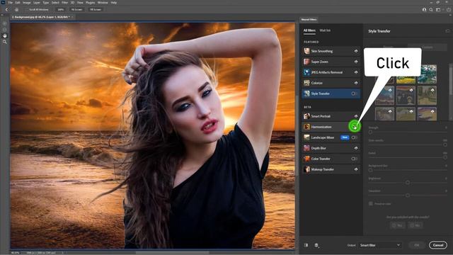 Portrait Photo Color Matching with Background in Photoshop смотреть онлайн
