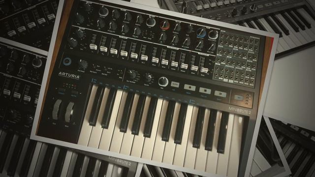 Arturia Minibrute 2 vs Moog Grandmother sound demo смотреть онлайн