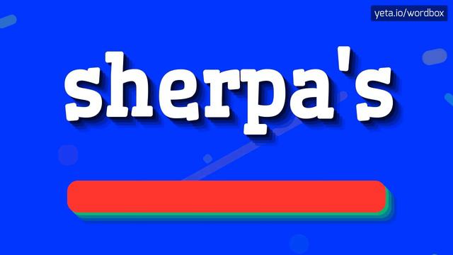 HOW TO SAY SHERPA'S? #sherpa's смотреть онлайн