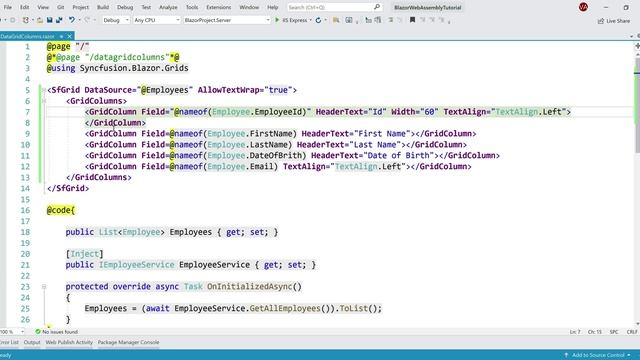 ASP.NET Core Blazor | Datagrid Columns смотреть онлайн