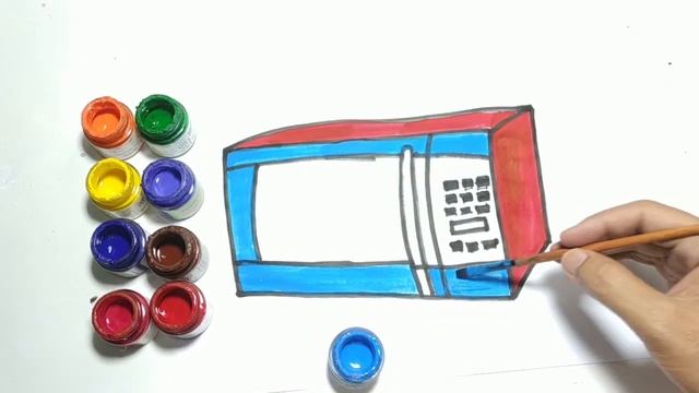 How to draw a pureit water filter & Micro oven easy drawing and coloring video смотреть онлайн