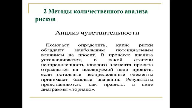 Лекция 4 3 Количественный анализ рисков смотреть онлайн