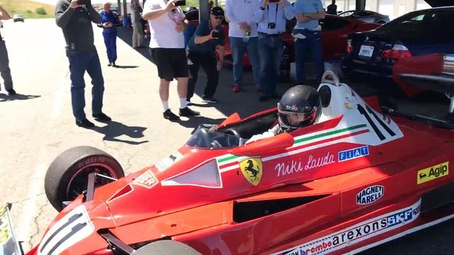 Ferrari 312 T2 @ Thunderhill leaving pits смотреть онлайн