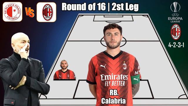 SLAVIA PRAHA VS AC MILAN (AGG: 2-4) | A.C MILAN POTENTIAL LINEUP EUROPA LEAGUE | ROUND OF 16 | 2 LE смотреть онлайн