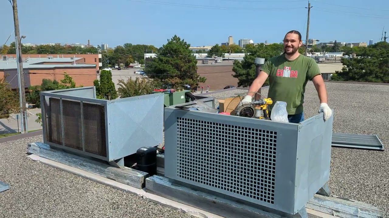 Ремонт и обслуживание холодильной техники на крыше, HVAC Canada смотреть онлайн