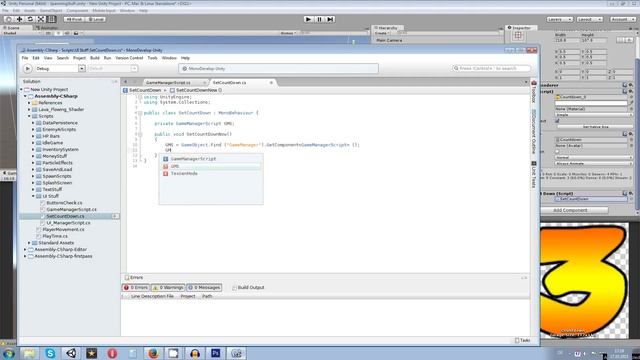 Unity 5 Tutorial: Countdown (3 2 1 go!) before game starts - C# смотреть онлайн