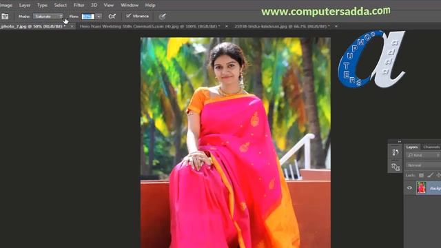 Photoshop CC Tutorials in Telugu 23|| Sponge Tool || computersadda.com смотреть онлайн