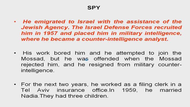 Biography of Eli Cohen, Master spy of Mossad famous for his spionage work in Syria in 1961-65 смотреть онлайн