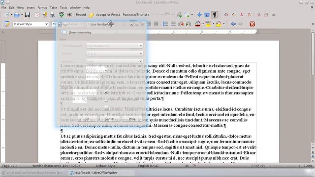 LibreOffice 4 How To: turn on line numbering смотреть онлайн