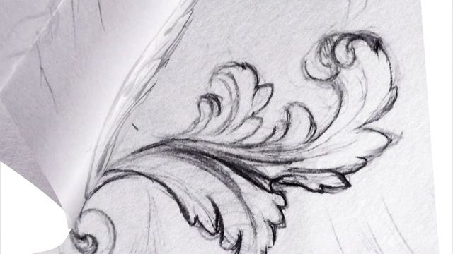 Рисунки для резьбы. Лист аканта (для зеркала)/Acanthus leaf (for a mirror) смотреть онлайн