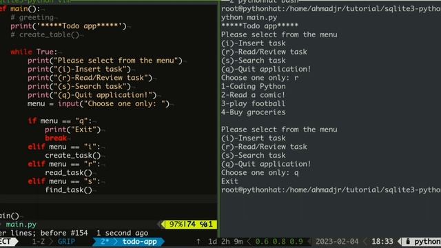 Todo app CRUD Python-SQLite3 part-6 update task смотреть онлайн