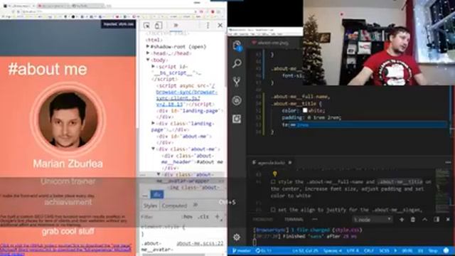 Style the about me page using SASS (not in 4K) смотреть онлайн