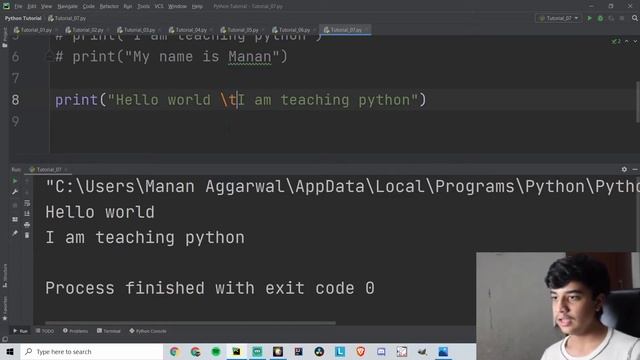 Escape Sequence | end= discussed | Python | Python Tutorial | #7 смотреть онлайн