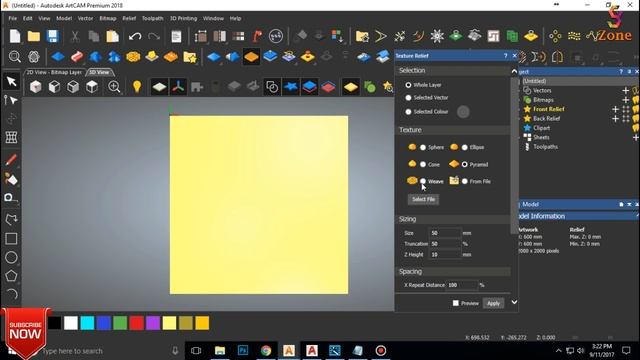 How create texture relief in Artcam by - GS Zone смотреть онлайн