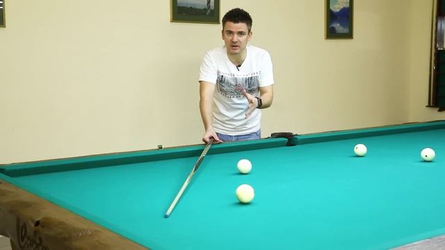Прицеливаниев русском бильярде без воды. Доминирующий глаз при ударе. смотреть онлайн