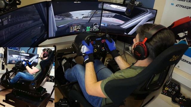 Assetto Corsa Competizione на подвижной гоночной платформе 4dof Pro / Porsche 911 Gt3 / Nurburgring