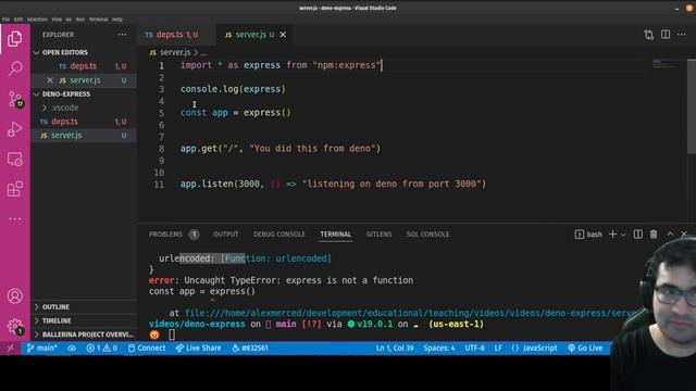 AM Coder - Attempt at Running an Express app using NPM Modules in Deno & Bun (Javascript) смотреть онлайн