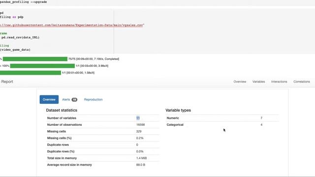 Exploratory Data Analysis Using Pandas Profiling смотреть онлайн