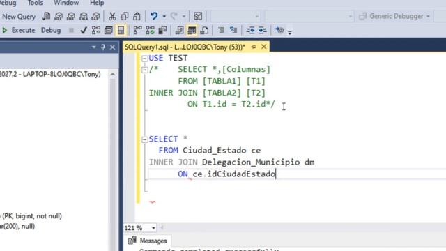 Como hacer un INNER JOIN en SQL Server entre dos o mas tablas con Management Studio смотреть онлайн