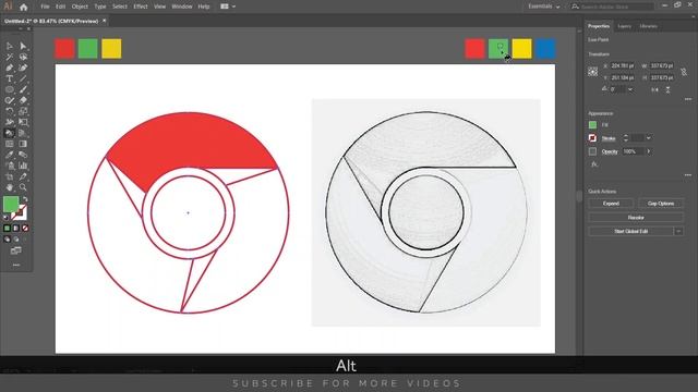Google Chrome Logo Design in Adobe Illustrator | Logo Design Tutorial | Illustration Tutorial | Log смотреть онлайн