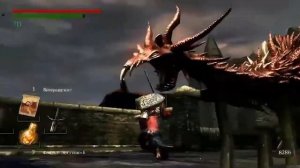 Как победить красного дракона на мосту в Dark Souls. Красная Виверна + лишение хвоста (New Game +)