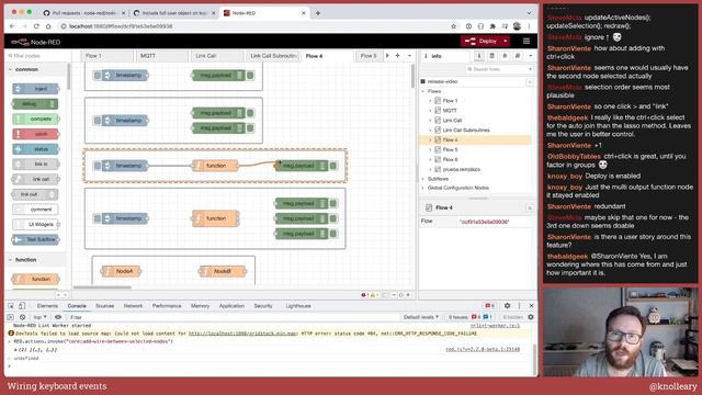 Wiring keyboard actions - developing node-red stream - 22nd November 2021 смотреть онлайн