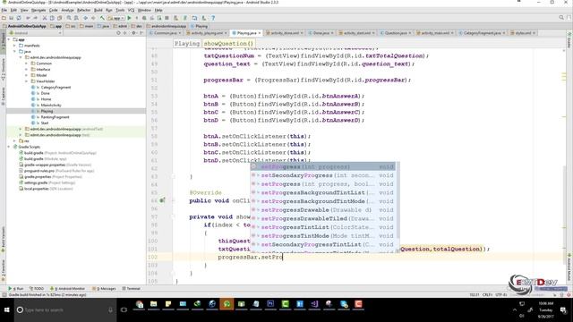 Android Studio Tutorial - Online Quiz App Part 3 (Game Play) смотреть онлайн