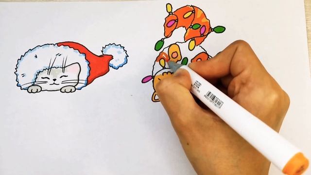 НОВОГОДНИЕ РИСУНКИ пошагово/МИЛЫЕ РИСУНКИ легко/рисовать наклейки /рисунки для срисовки смотреть онлайн