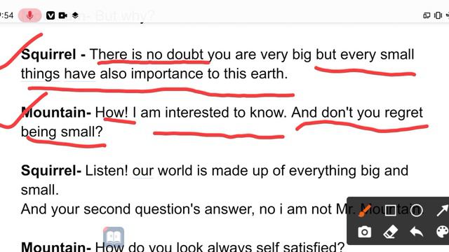 Dialogue between Mountain and Squirrel । Fable class 10। Dialogue writing смотреть онлайн