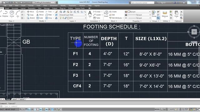 Full Building Detailing in Autocad | Footing detailing, Footing Schedule from SAFE design result смотреть онлайн