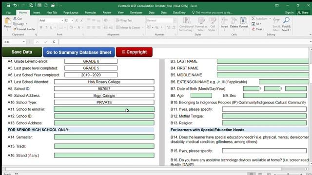 Tutorial: Electronic LESF Consolidation Template смотреть онлайн