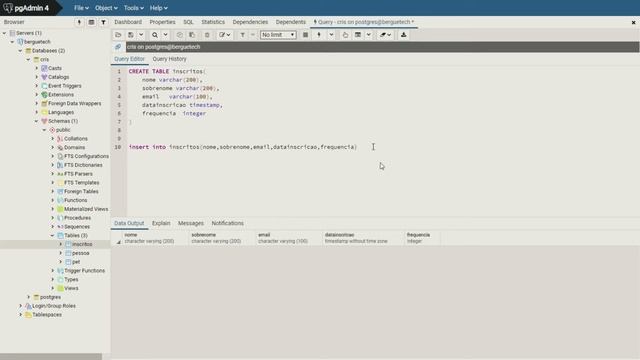 3 - CRIANDO TABELAS NO POSTGRES смотреть онлайн