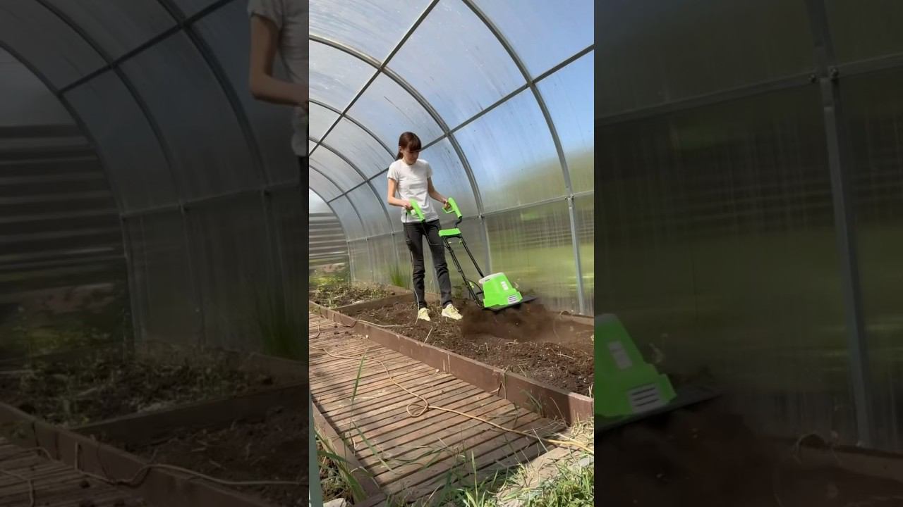 Легкий культиватор для грядок. Модель: REDVERG RD-T1500 #культиватор #tools смотреть онлайн