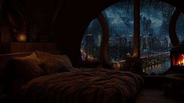 Звуки дождя ASMR - мгновенный глубокий сон с сильным дождем и громом, расслабляющие звуки дождя смотреть онлайн