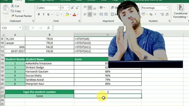 Information Function in Excel | ISNUMBER , ISTEXT | VLOOKUP With ISNUMBER and ISTEXT смотреть онлайн