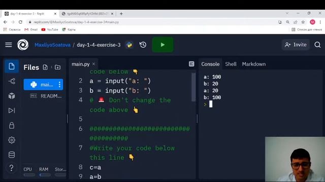 1.8 Python "Variables" qoidasi bo'yicha interaktiv amaliy mashq смотреть онлайн