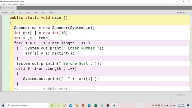Bubble Sort in Java | Sort Array in Ascending and Descending order using Bubble Sort method in Java смотреть онлайн