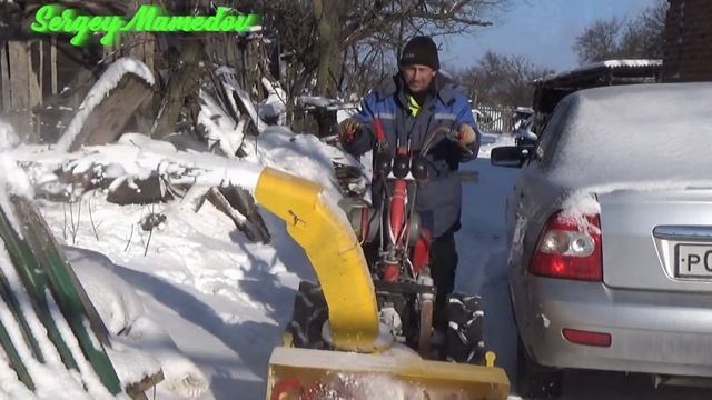 ➤Снегоуборочная приставка Мотор Сич. Уборка снега мотоблоком. смотреть онлайн