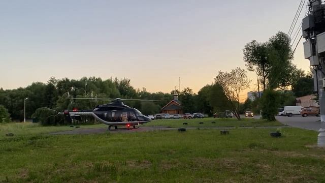 Взлёт RA20043 санитарной авиации от Химкинской ЦКБ. смотреть онлайн