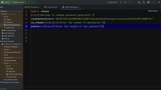 Python Project 01 :- Password Generator смотреть онлайн
