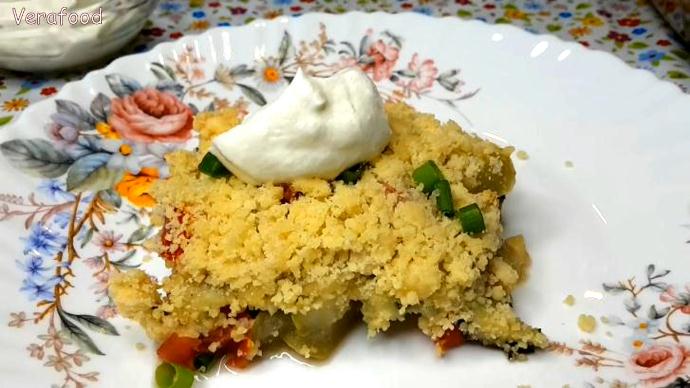 Овощной крамбл. Что приготовить из баклажанов и кабачков. Пикантная версия английского десерта. смотреть онлайн