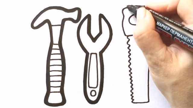 Как нарисовать ИНСТРУМЕНТЫ / раскраска для детей / Нарисуй Ка