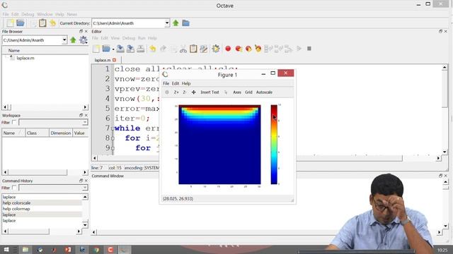 Octave simulation of wave equation смотреть онлайн