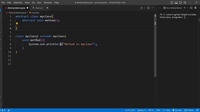 Abstract Class And Abstract Method In Java  ||  Java Programming ||  Inheritance.