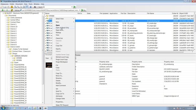 MicrostationV8I SS4 1.1 Opening DGN File смотреть онлайн